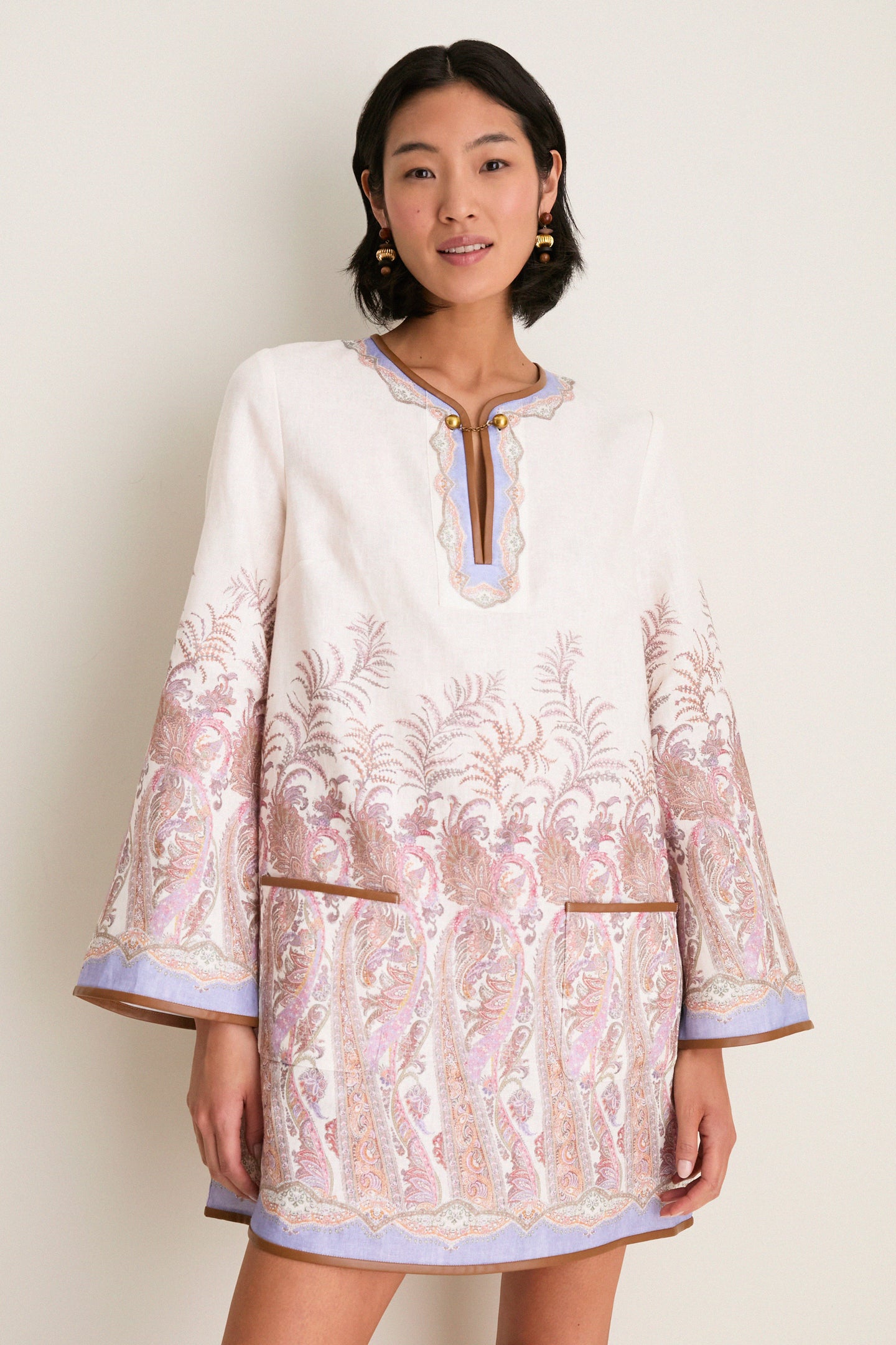 Cream Paisley Alchemy Tunic Dress