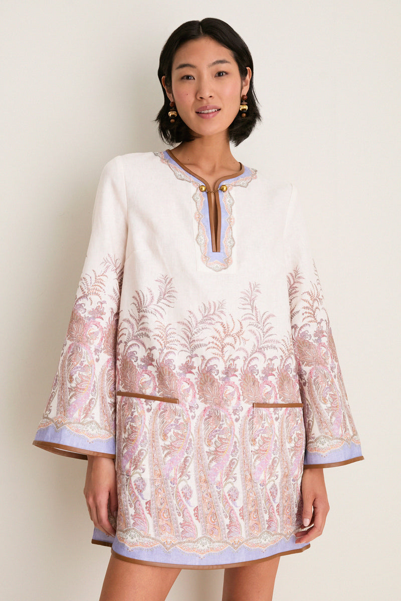 Cream Paisley Alchemy Tunic Dress