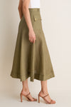 Olive Dot Luna Cargo Midi Skirt
