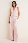 Pink Chocolate Stripe Alchemy Linen Waistcoat