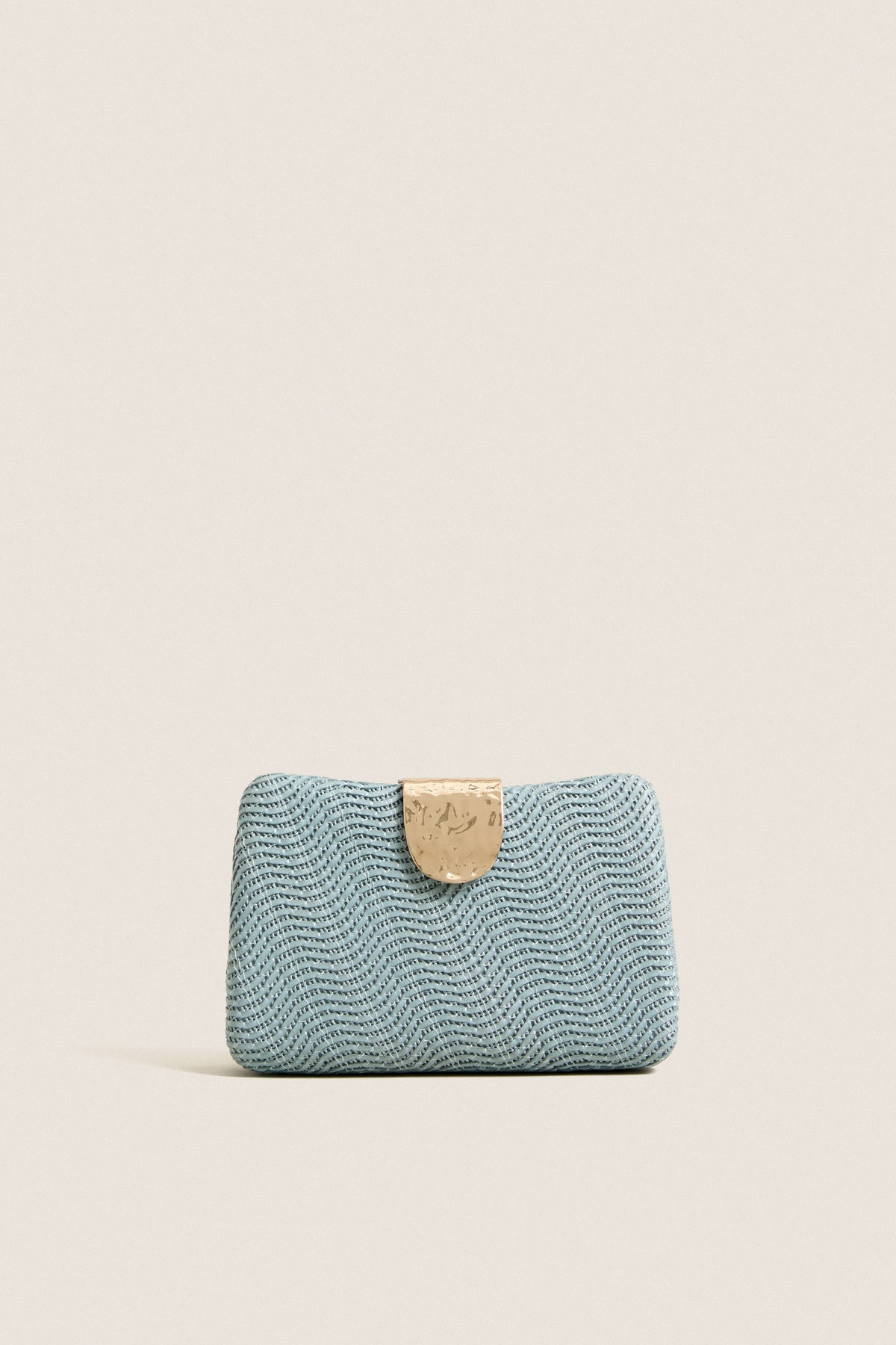 Blue Lindy Woven Clutch