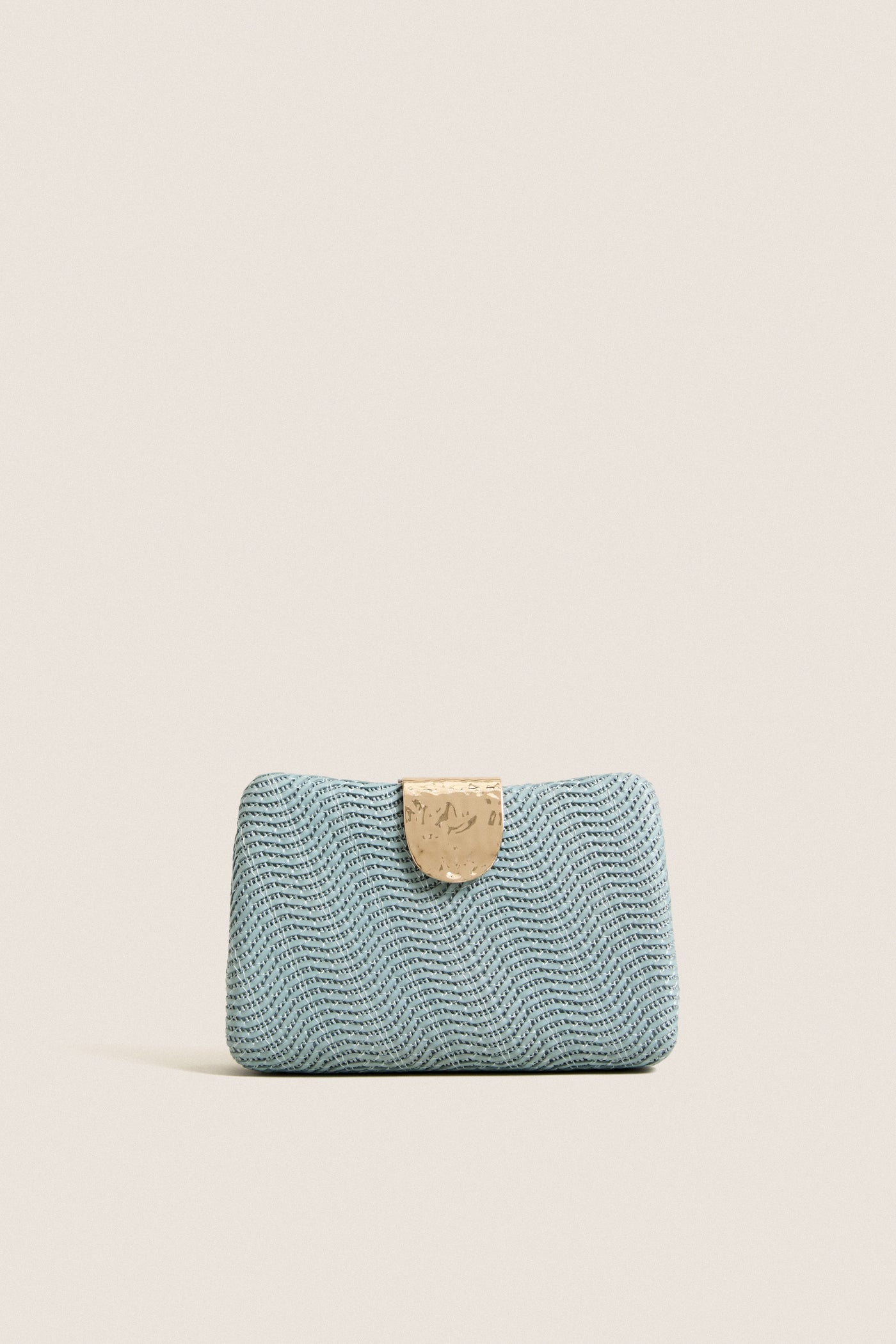 Blue Lindy Woven Clutch