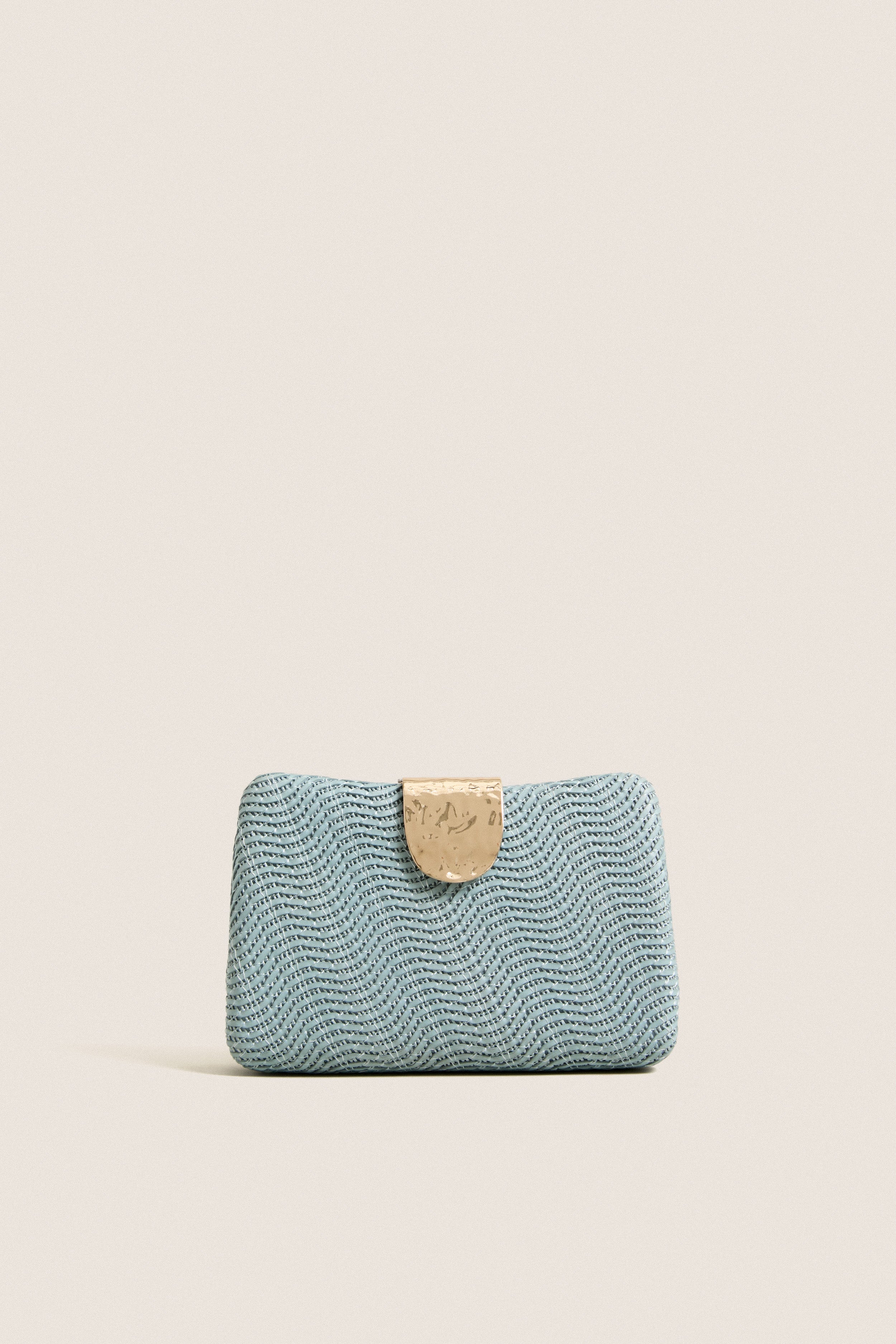 Blue Lindy Woven Clutch