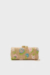 Natural and Pastel Petite Fleur Clutch