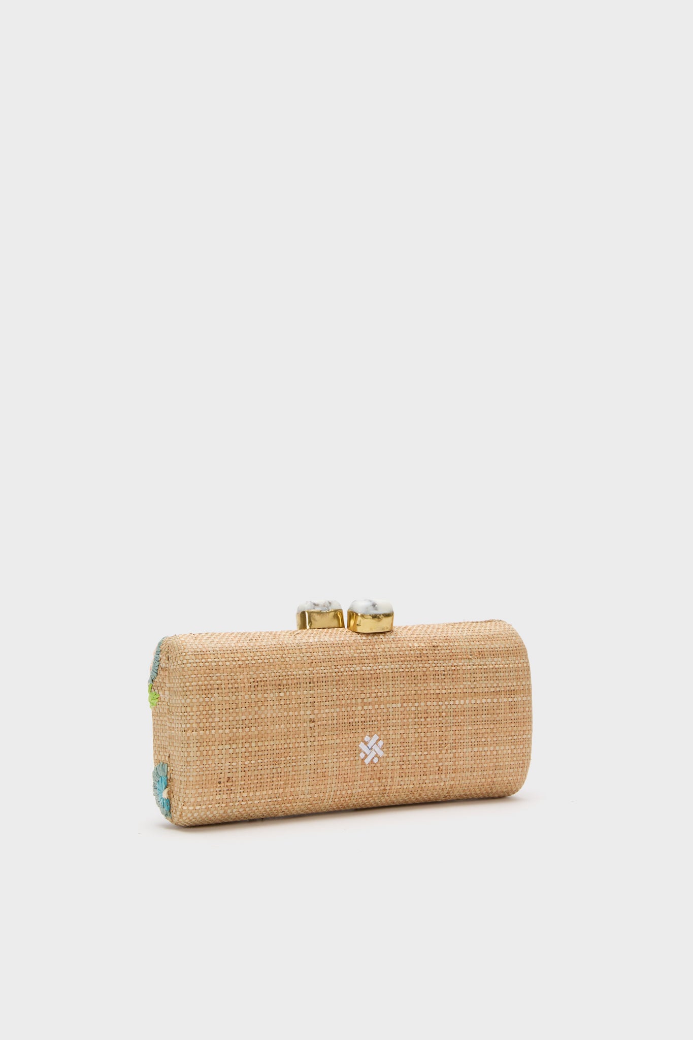 Natural and Pastel Petite Fleur Clutch