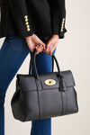 Black Small Classic Grain Bayswater Bag