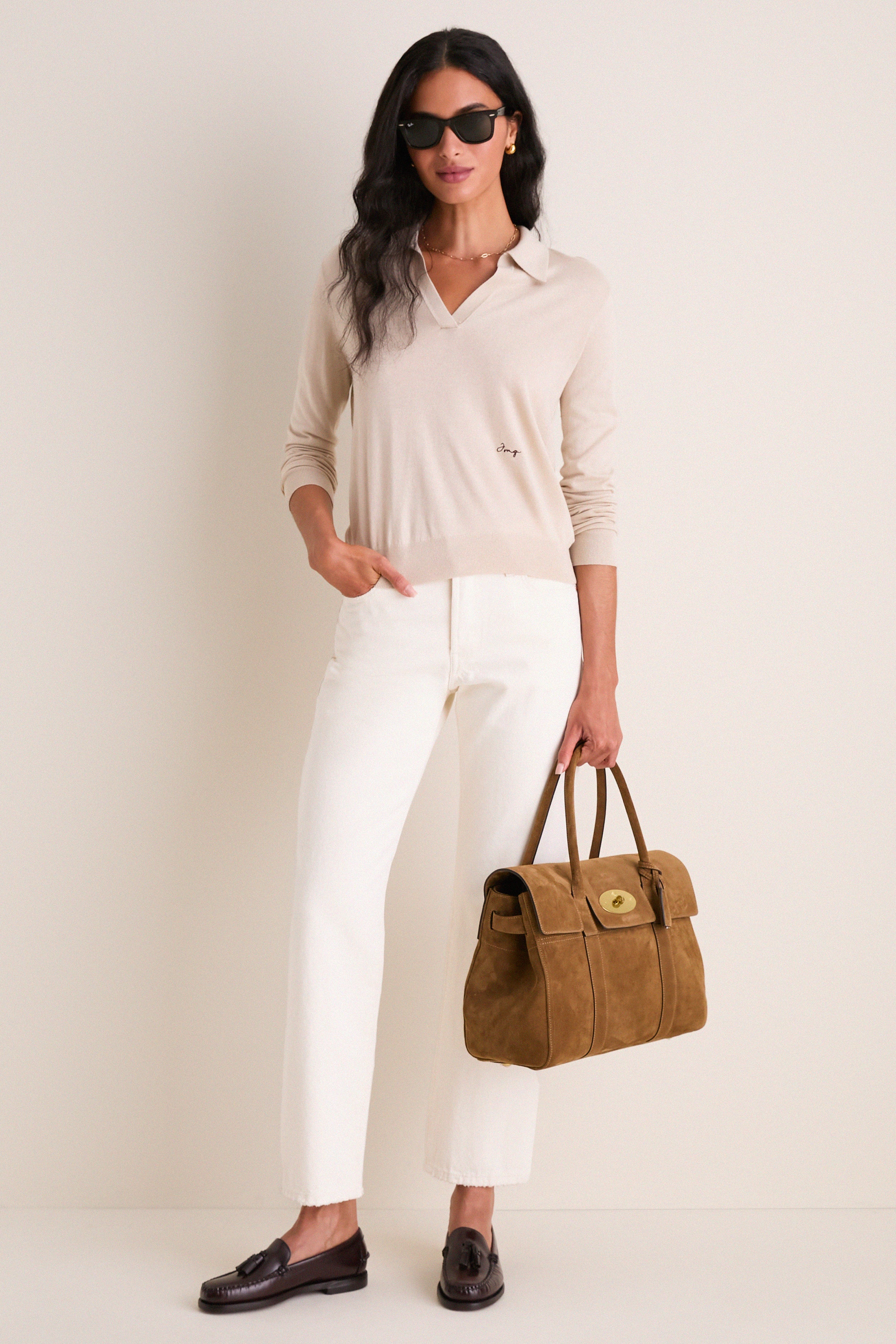 Salcombe Sand Suede Bayswater Bag