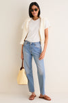 Natural and Cognac Raffia Dimple Tote
