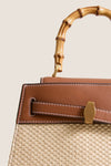 Hazelwood Natural Raffia Veronica Beard Dash Top Handle