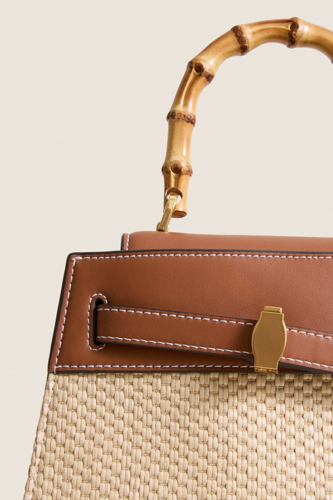 Hazelwood Natural Raffia Veronica Beard Dash Top Handle