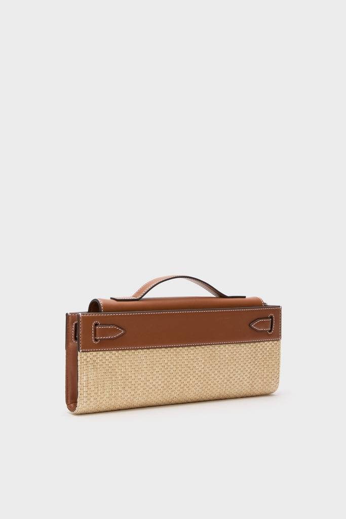 Hazelwood Natural Raffia Veronica Beard Dash Clutch