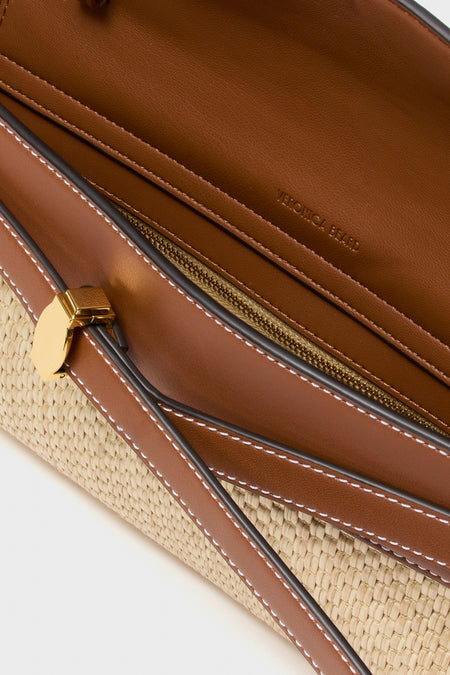 Hazelwood Natural Raffia Veronica Beard Dash Clutch