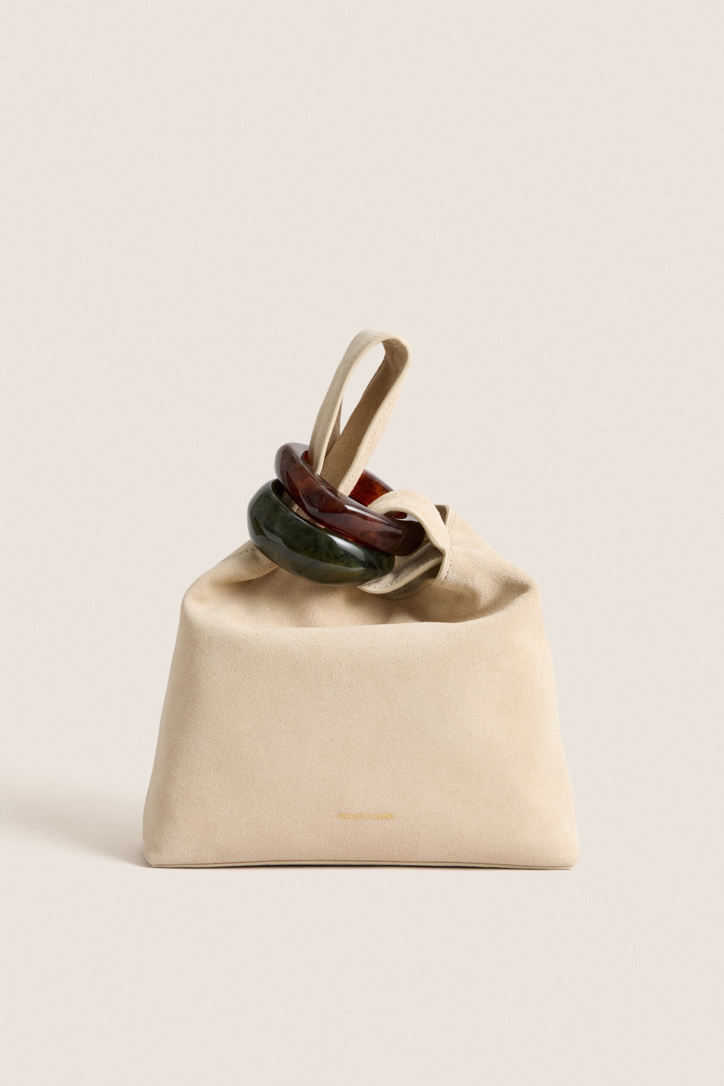 Stone Khaki Suede Veronica Beard Swing Bag