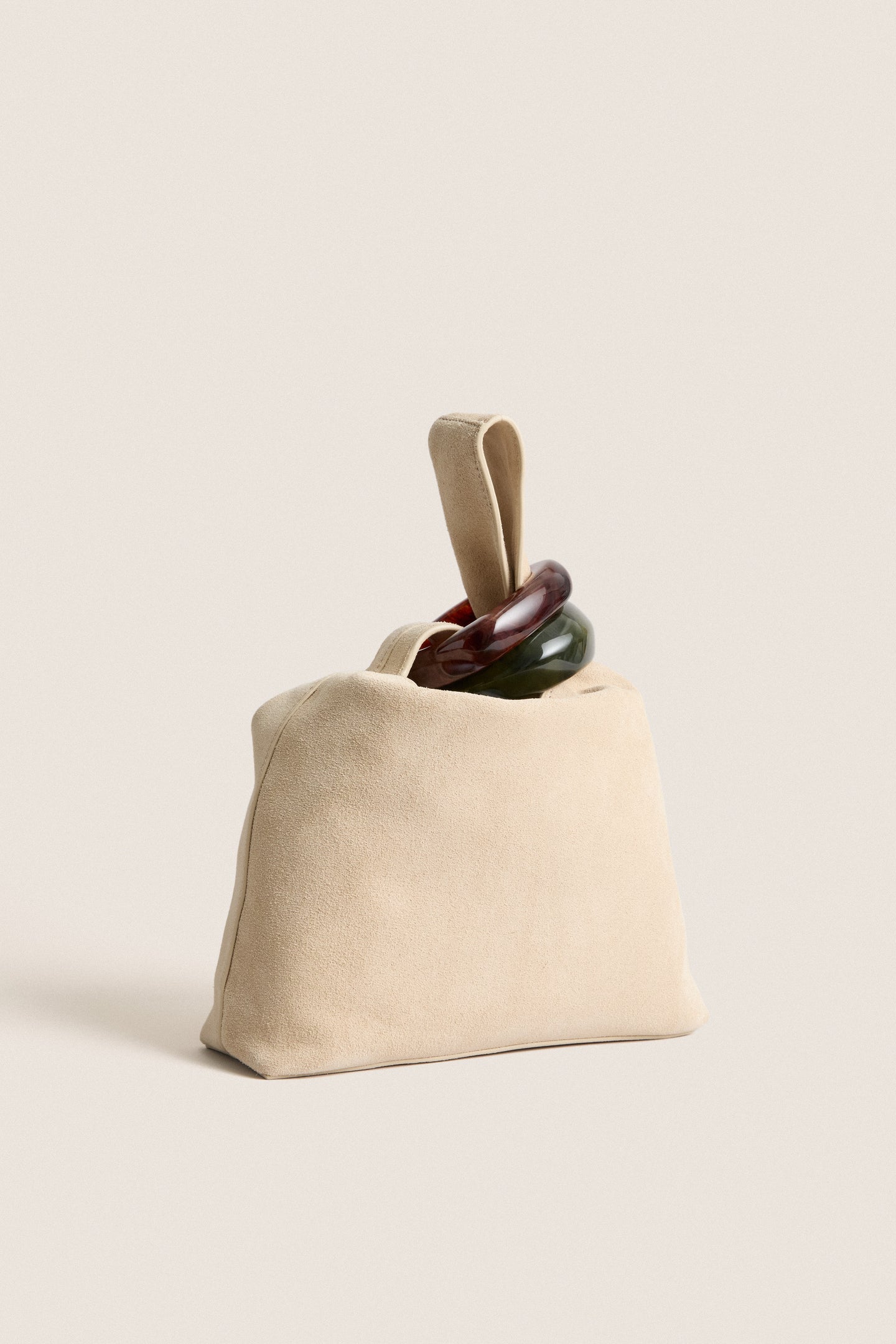 Stone Khaki Suede Veronica Beard Swing Bag