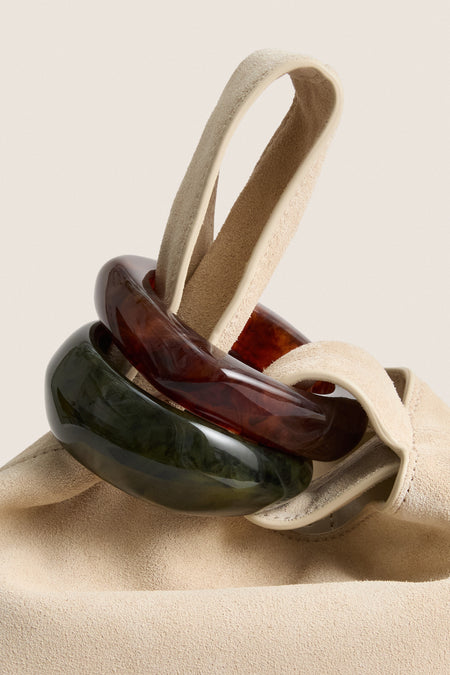 Stone Khaki Suede Veronica Beard Swing Bag