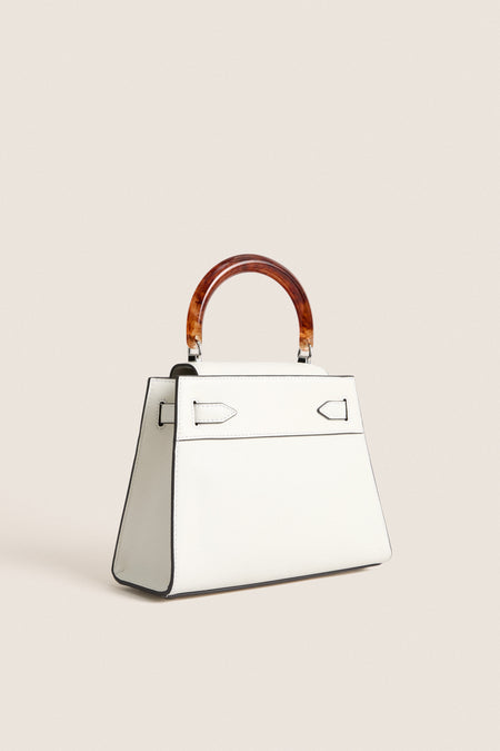 Off White Resin Veronica Beard Dash Top Handle