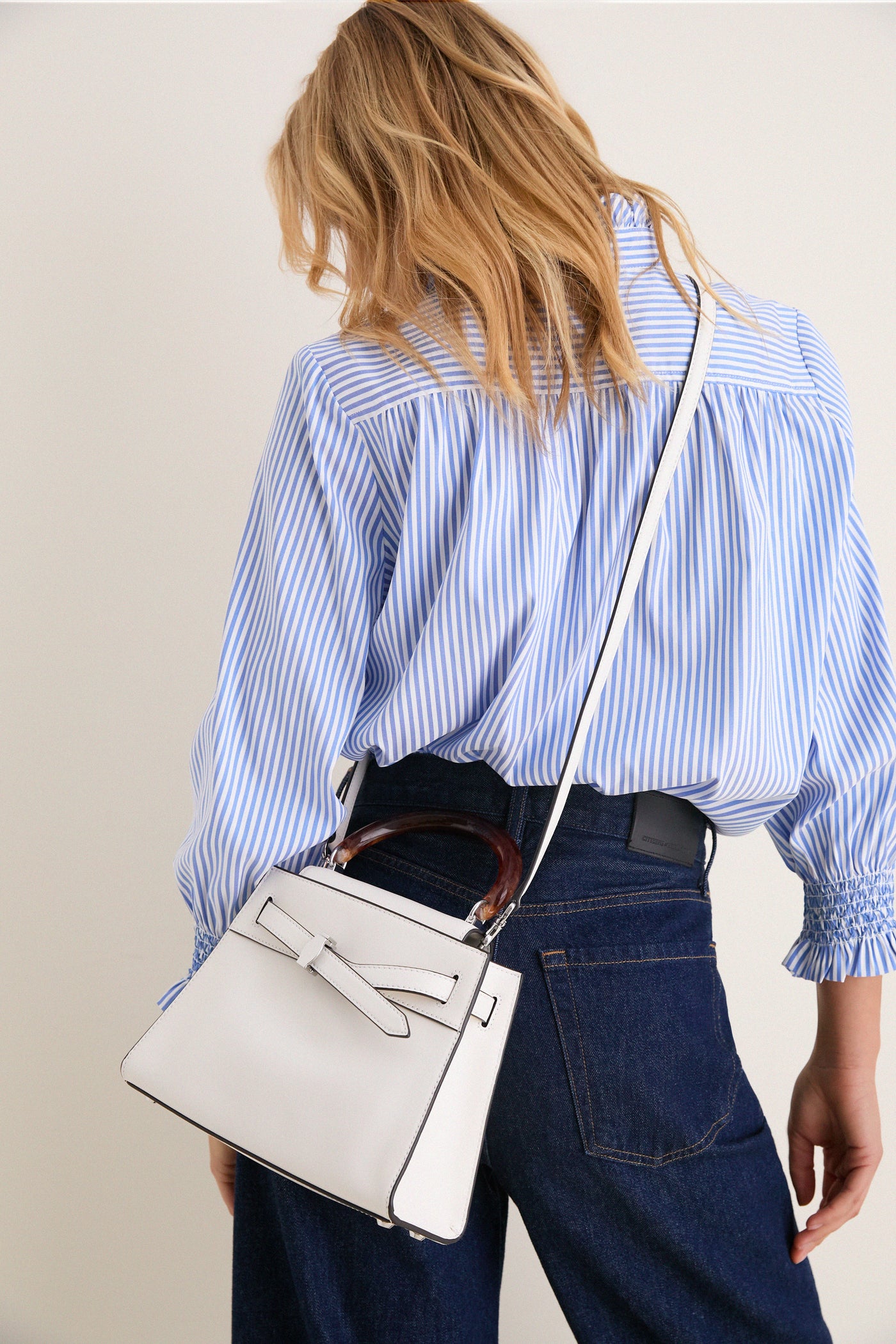 Off White Resin Veronica Beard Dash Top Handle