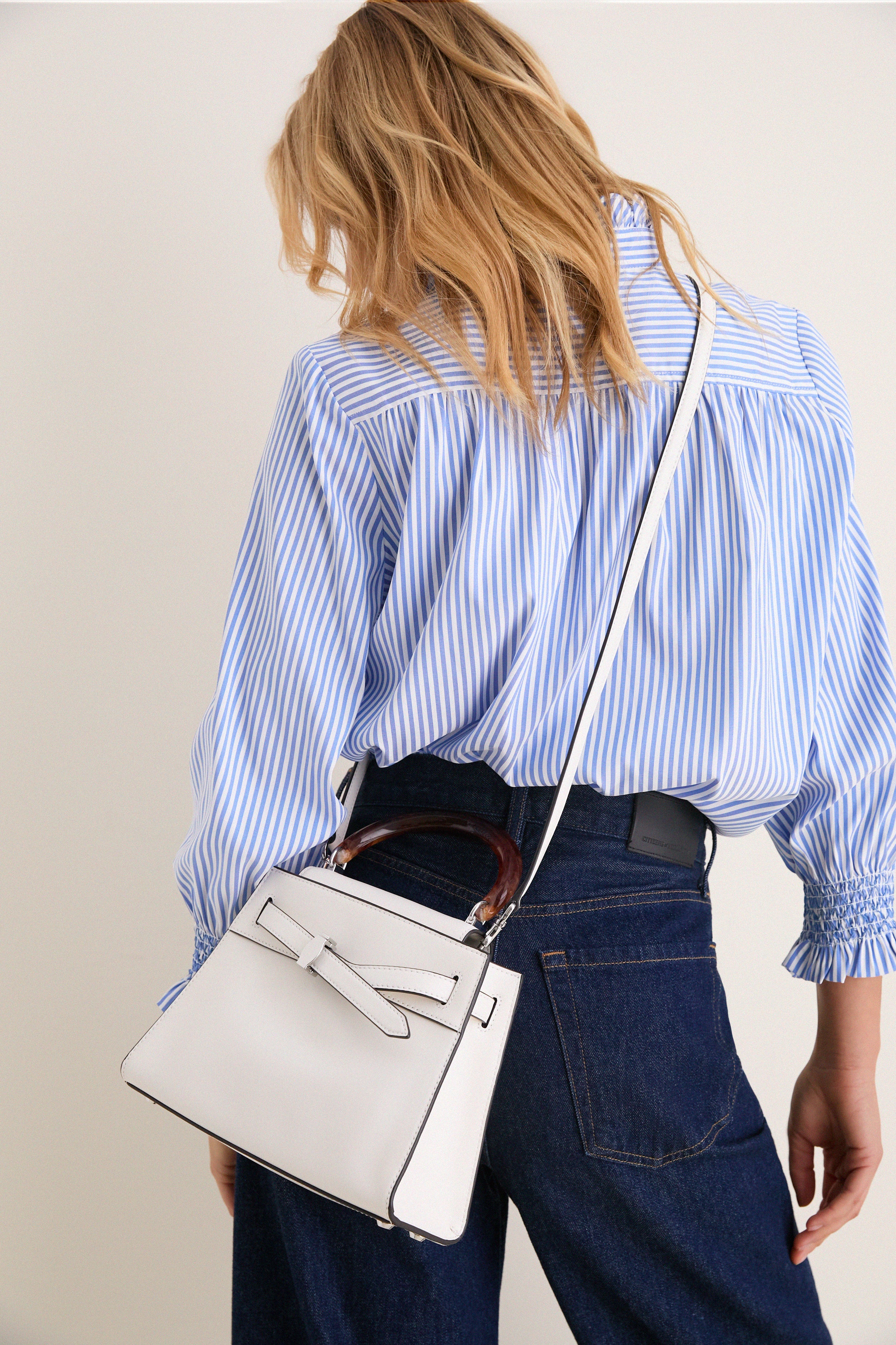Off White Resin Veronica Beard Dash Top Handle