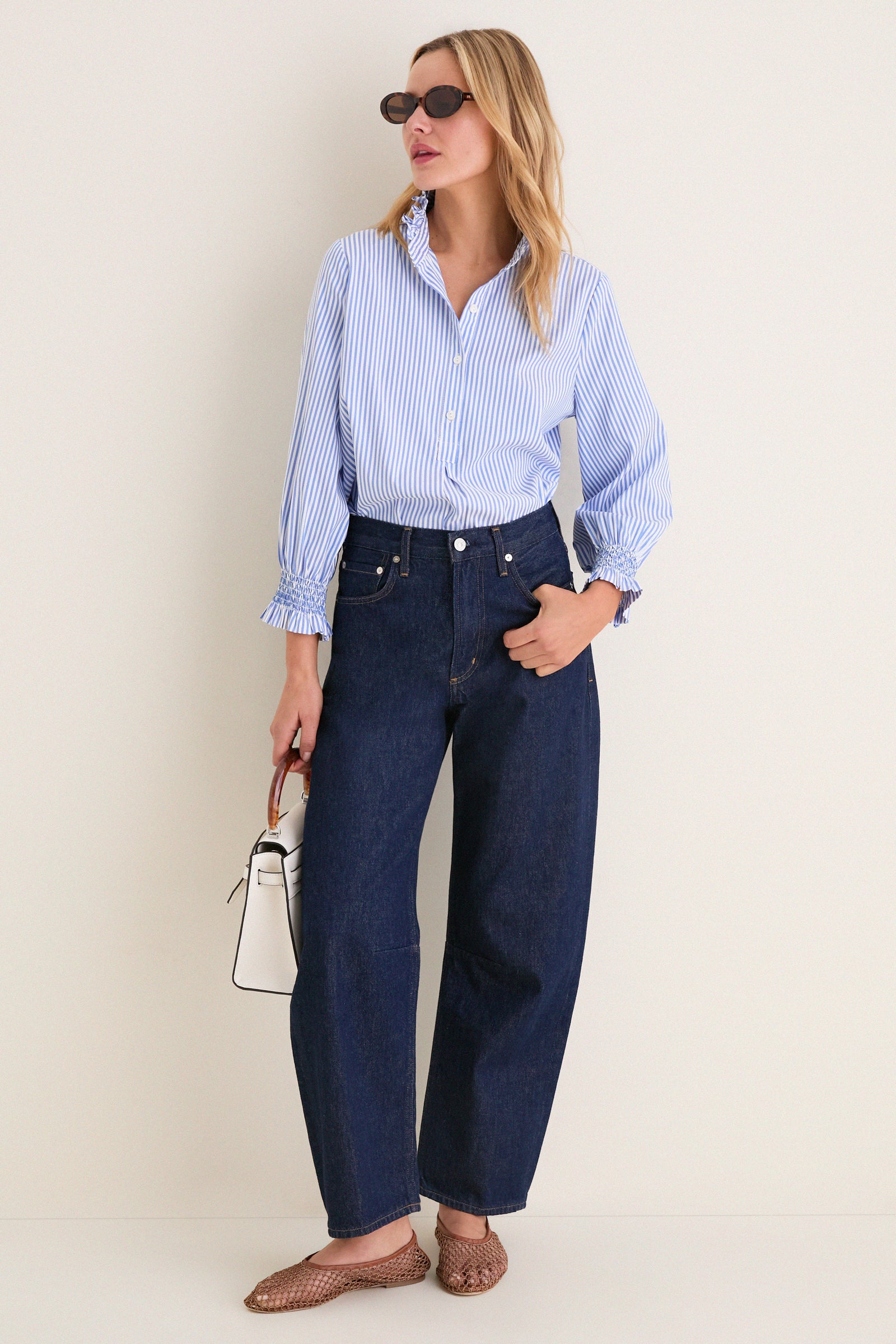 Off White Resin Veronica Beard Dash Top Handle