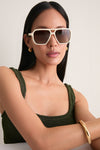 Courtside Ivory Polarized Cameron Sunglasses