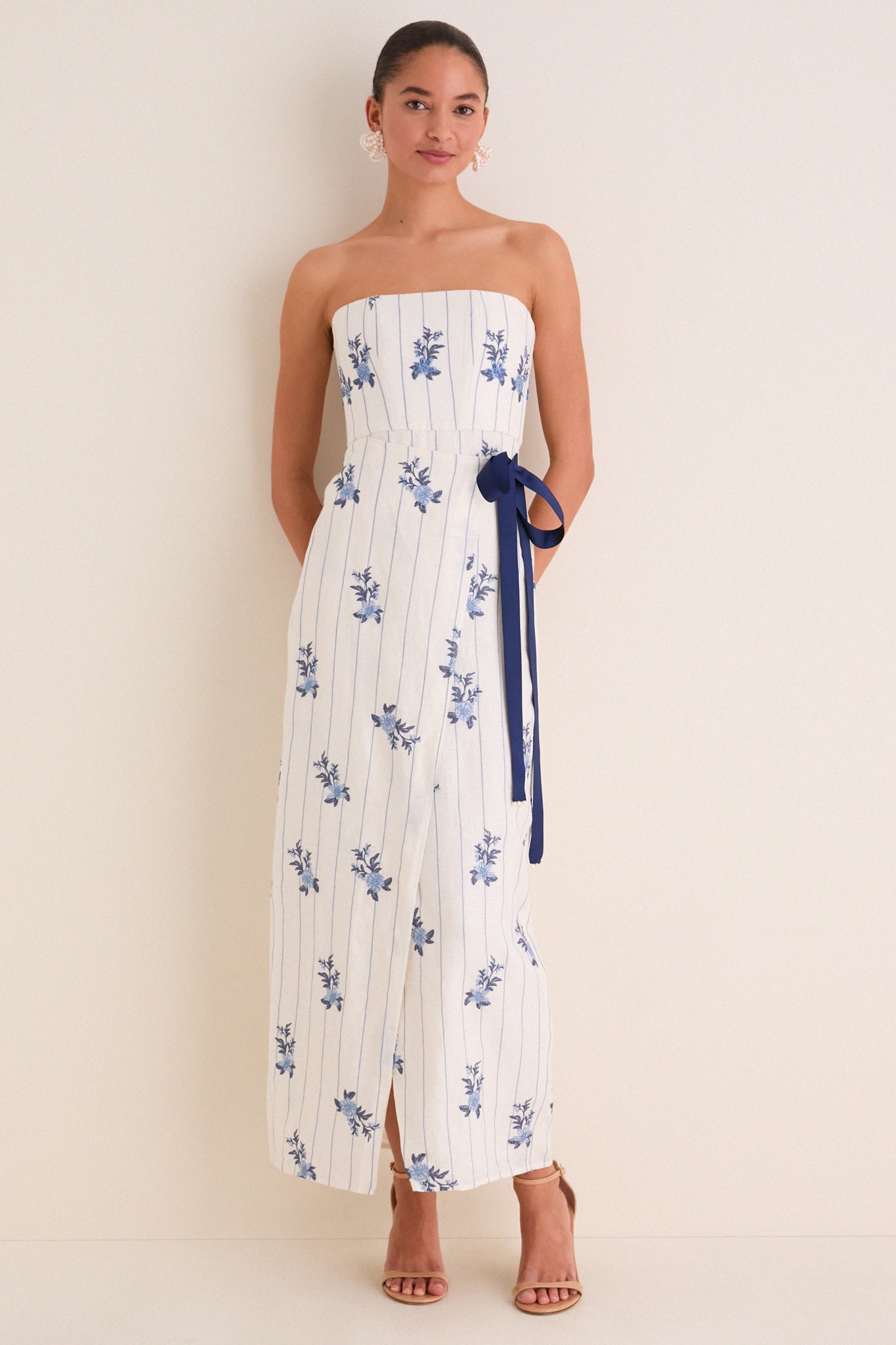 Valle Cinefila Strapless Maxi Dress