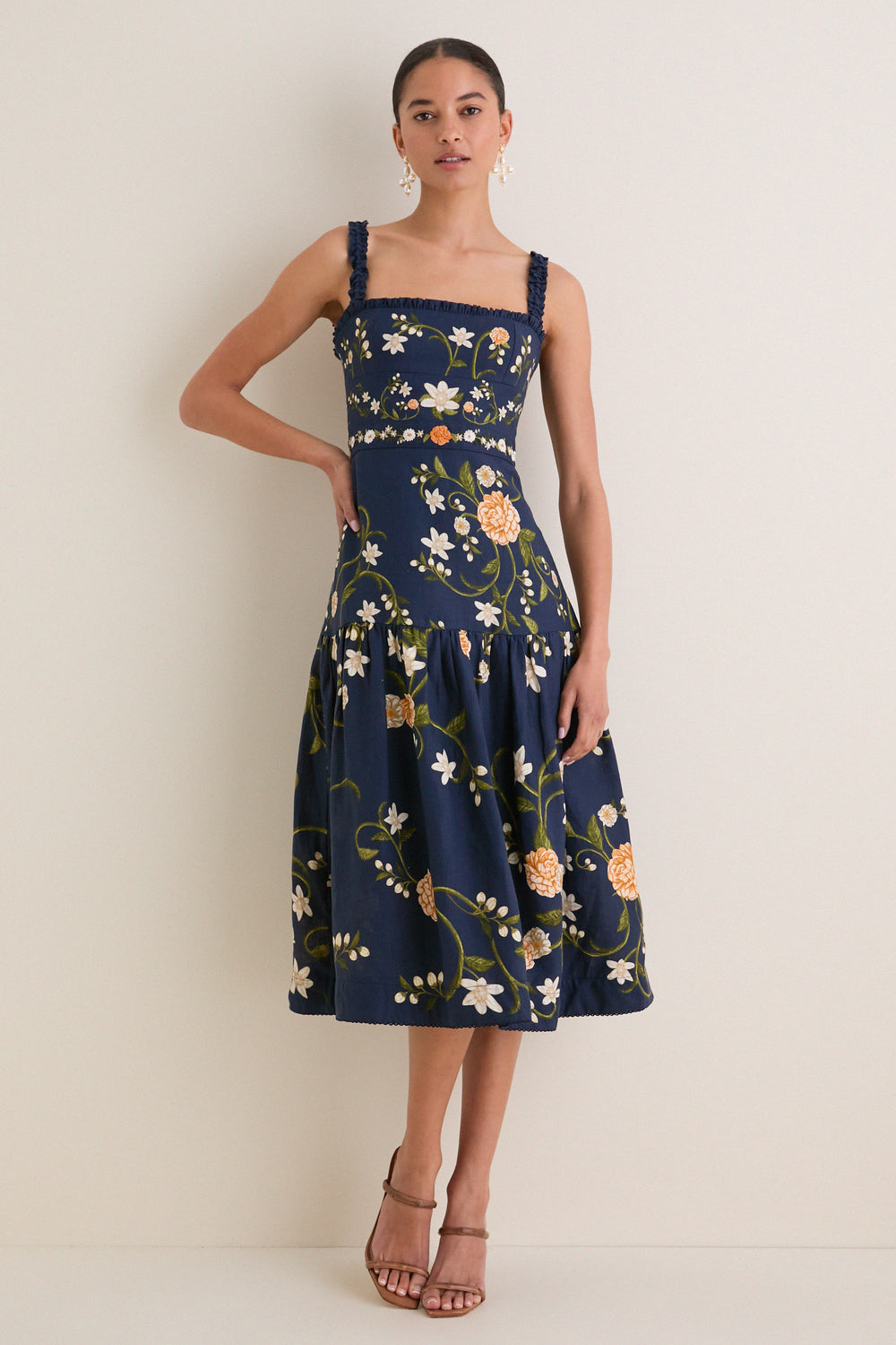 agua by agua bendita alga pacifico embroidered midi dress Agua by Agua Bendita | Dresses | Agua By Agua Bendita Alga Pacifico Embroidered Midi Dress M