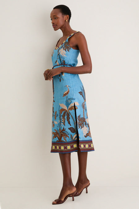 Multi Georgie Sleeveless Midi Dress