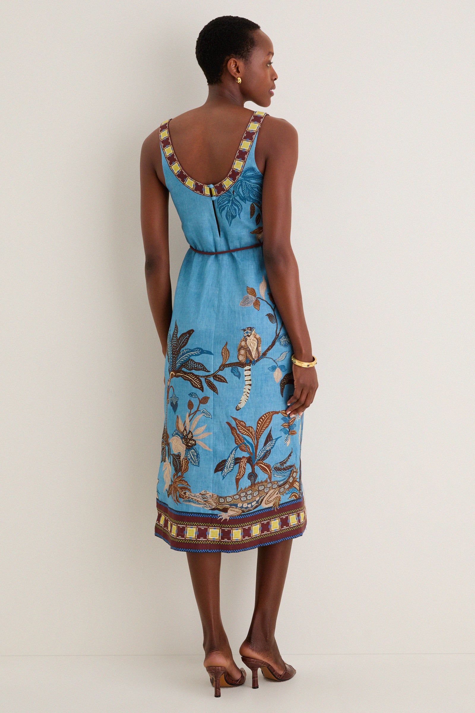 Multi Georgie Sleeveless Midi Dress