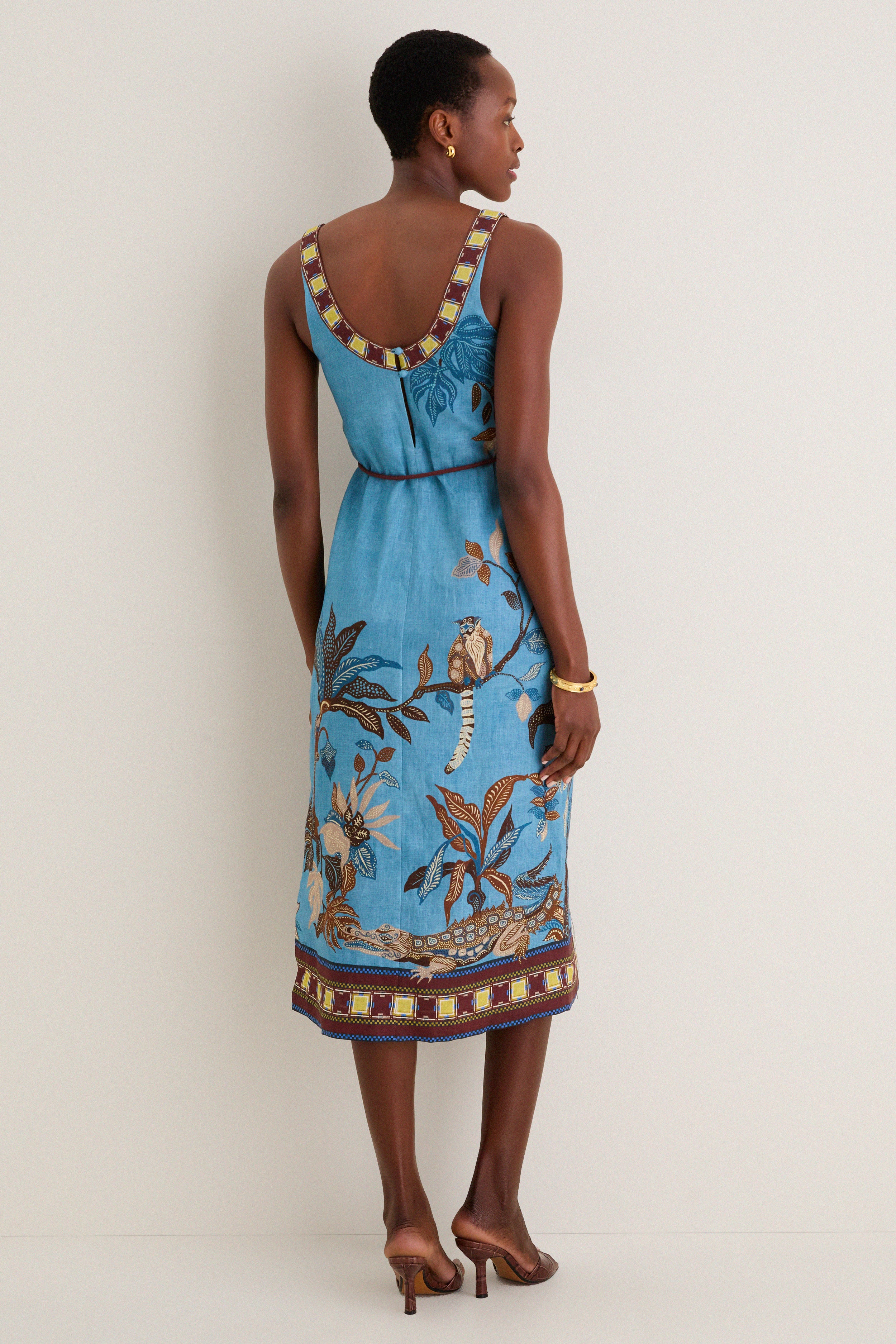 Multi Georgie Sleeveless Midi Dress