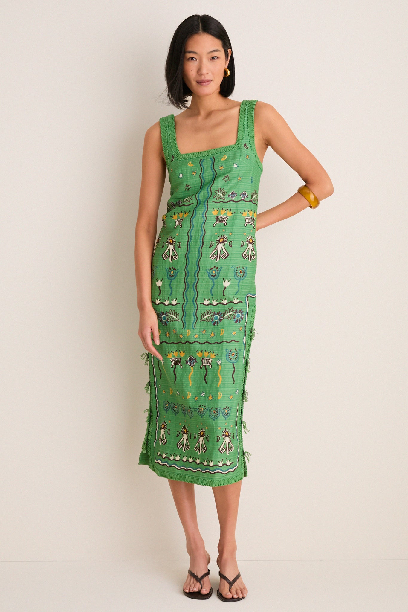 Multi Sun Dancer Midi Dress