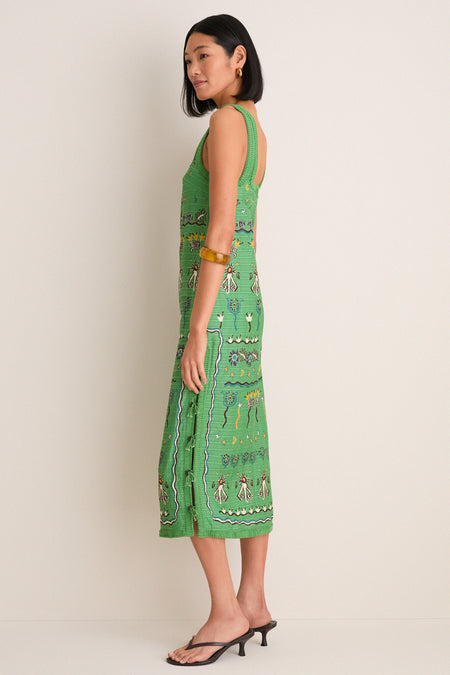 Multi Sun Dancer Midi Dress