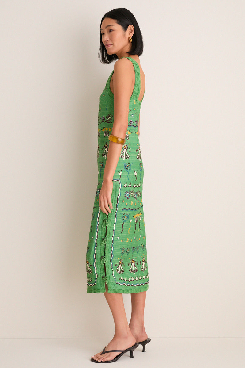 Multi Sun Dancer Midi Dress