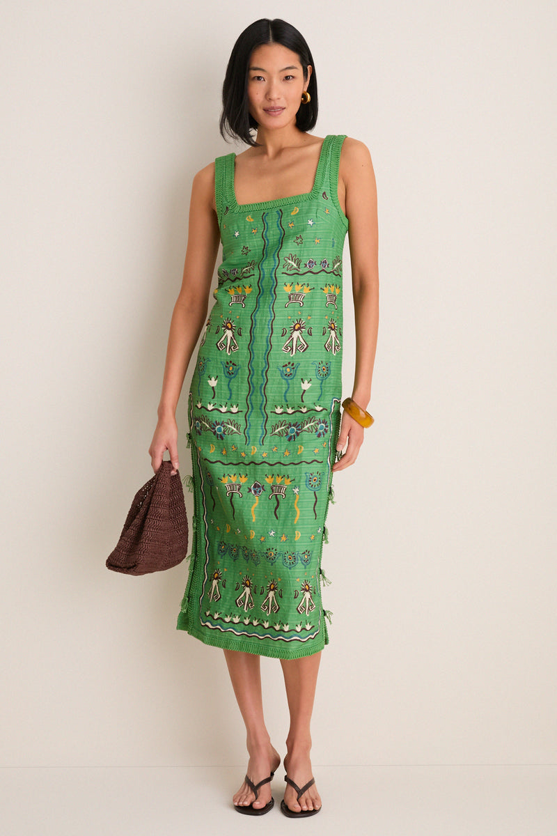Multi Sun Dancer Midi Dress