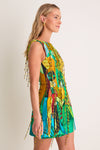 Multi Mokshini Beaded Fringe Mini Dress