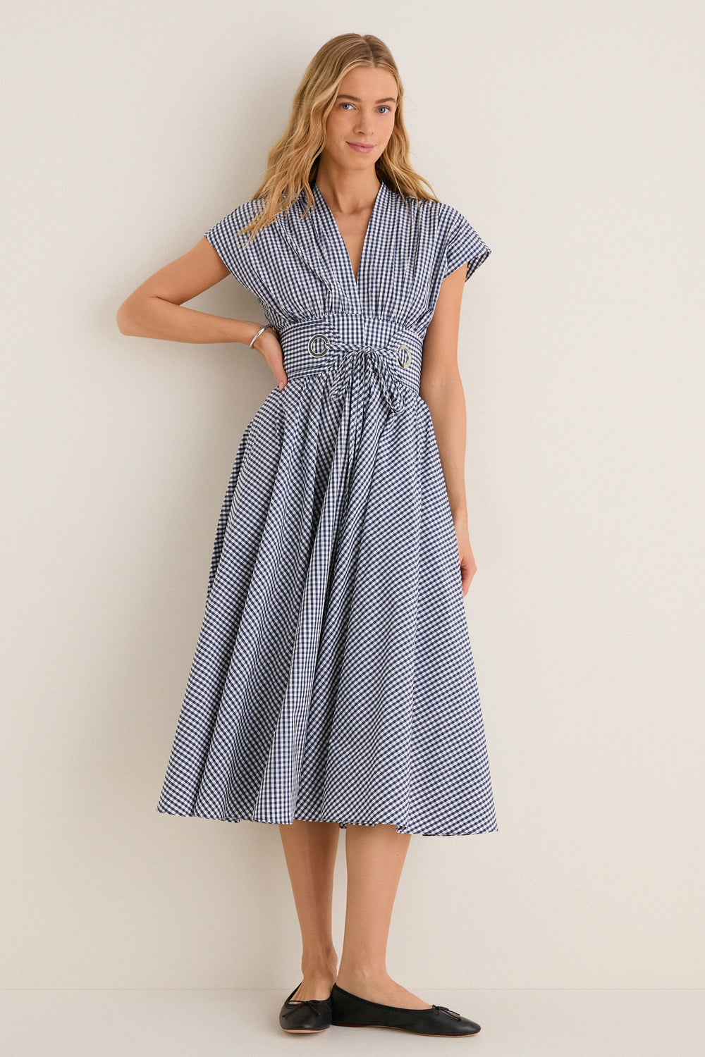 Navy Gingham Riviera Dress | ALEXIS Navy Gingham Riviera Dress | ALEXIS