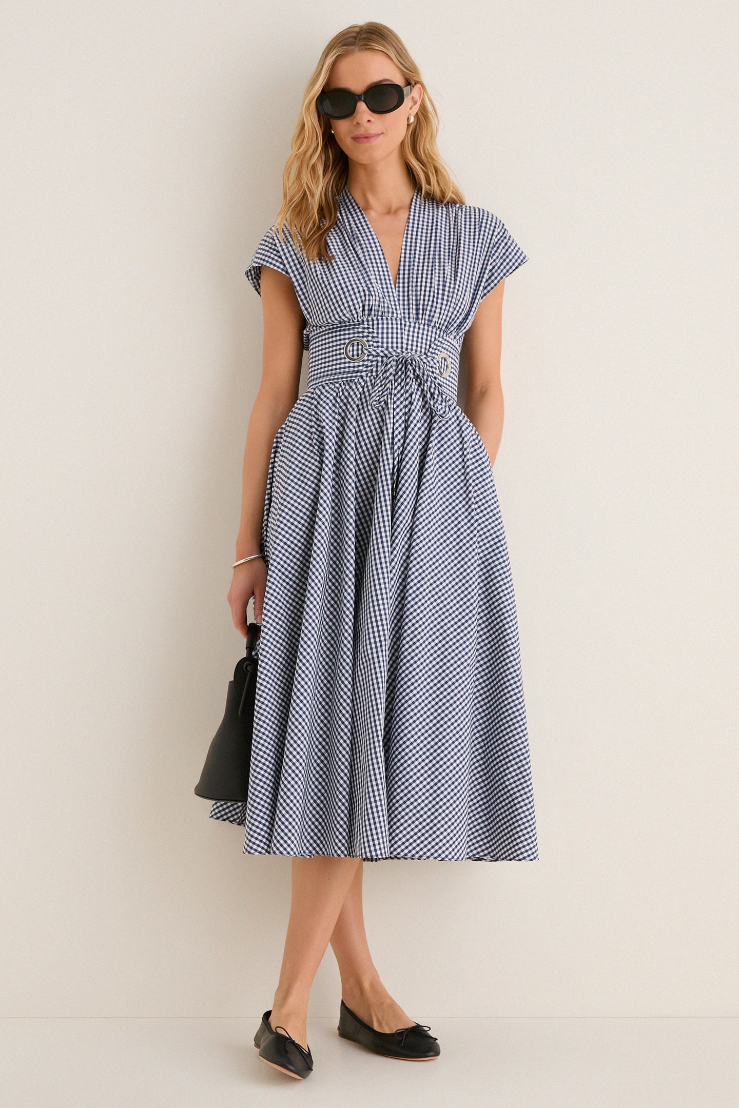 Navy Gingham Riviera Dress