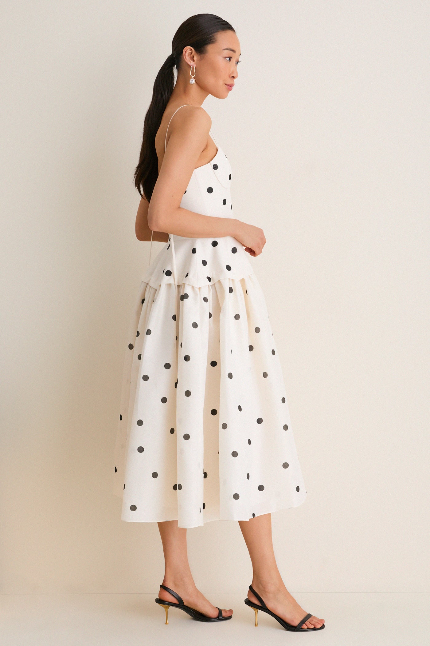 Ivory and Black Parma Dress