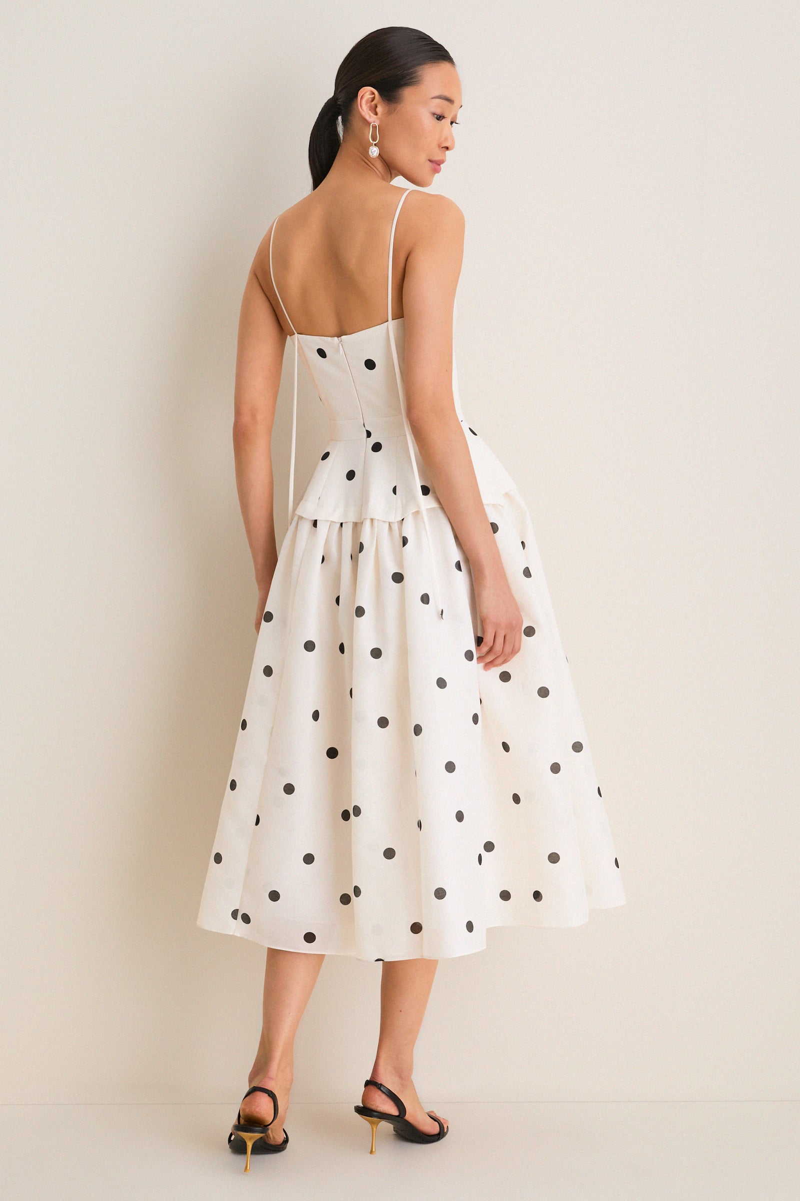 Ivory and Black Parma Dress