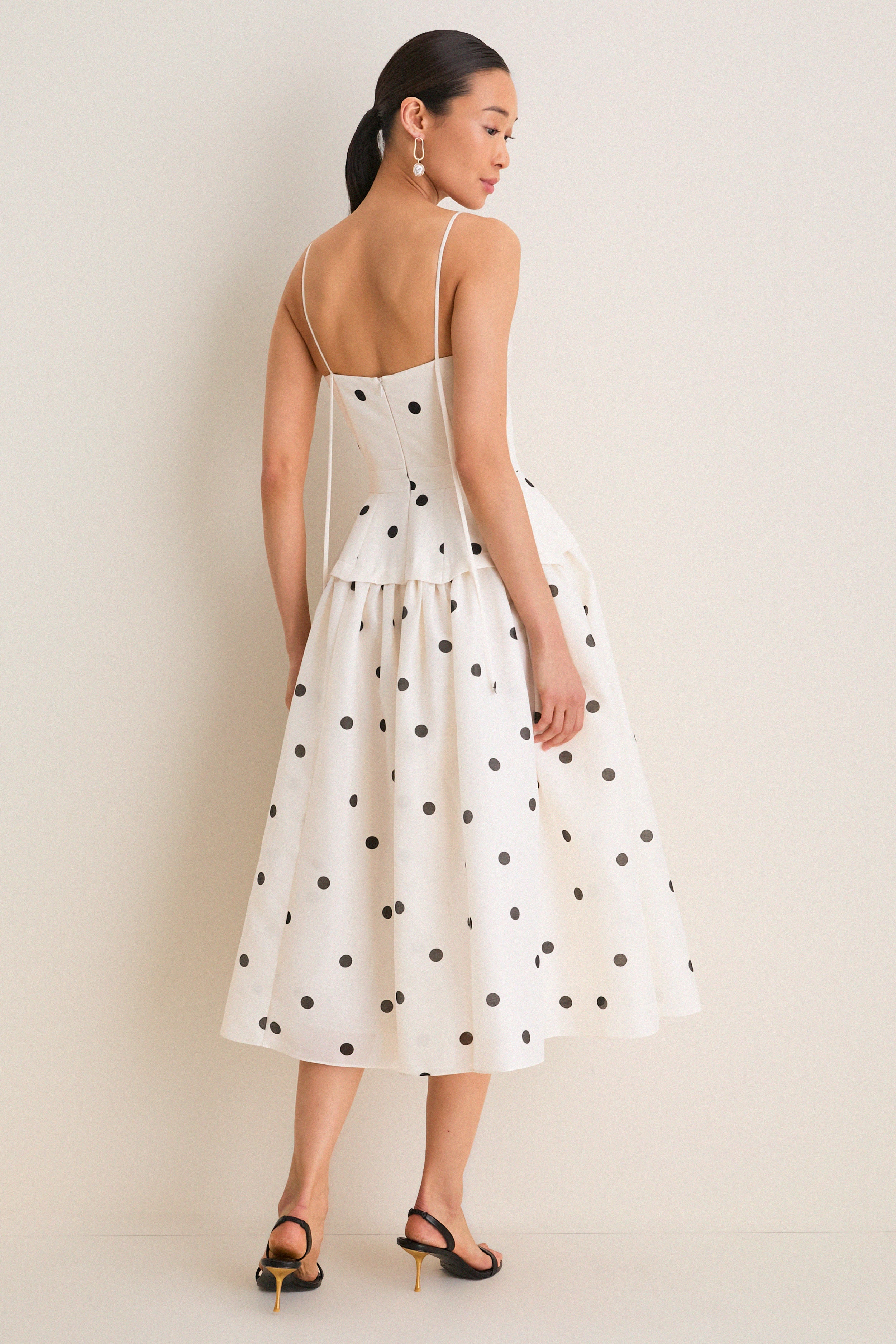 Ivory and Black Parma Dress