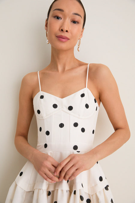 Ivory and Black Parma Dress