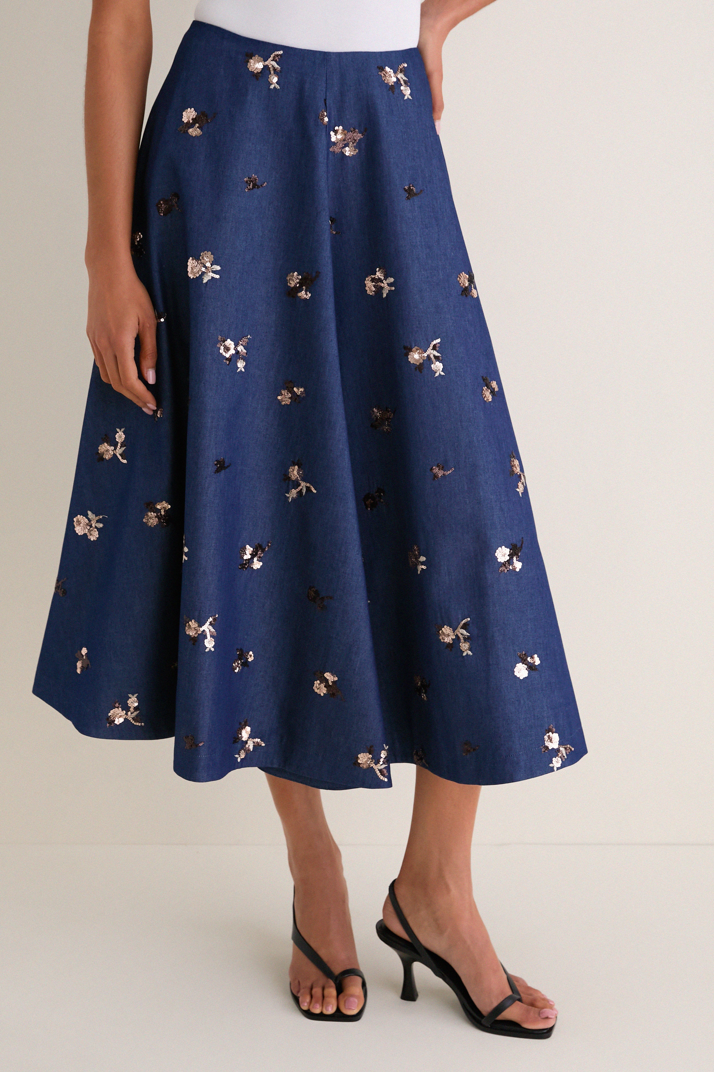 Midnight Varda Midi Skirt | Altuzarra