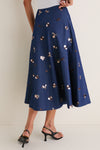 Midnight Varda Midi Skirt