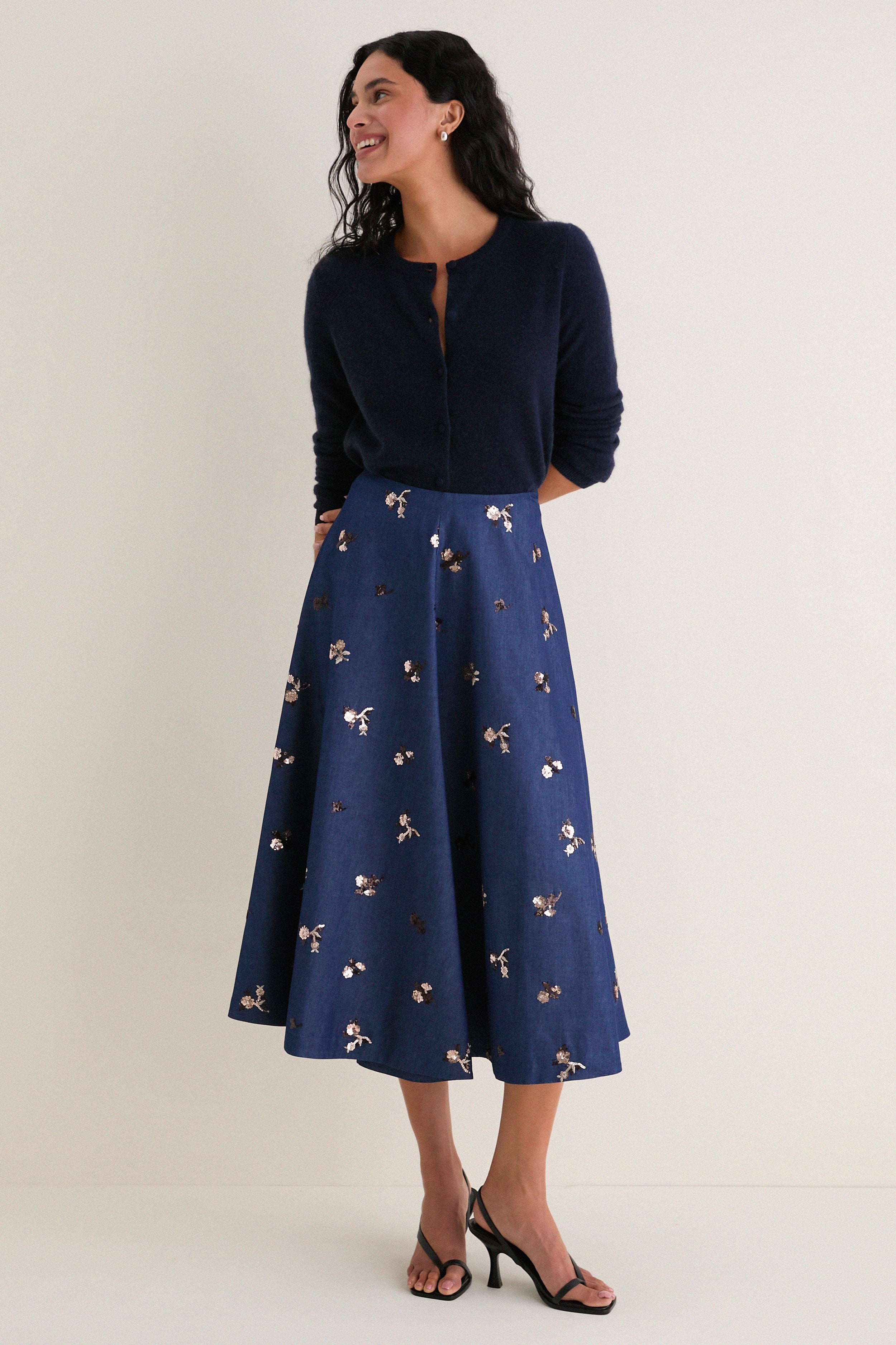 Midnight Varda Midi Skirt | Altuzarra
