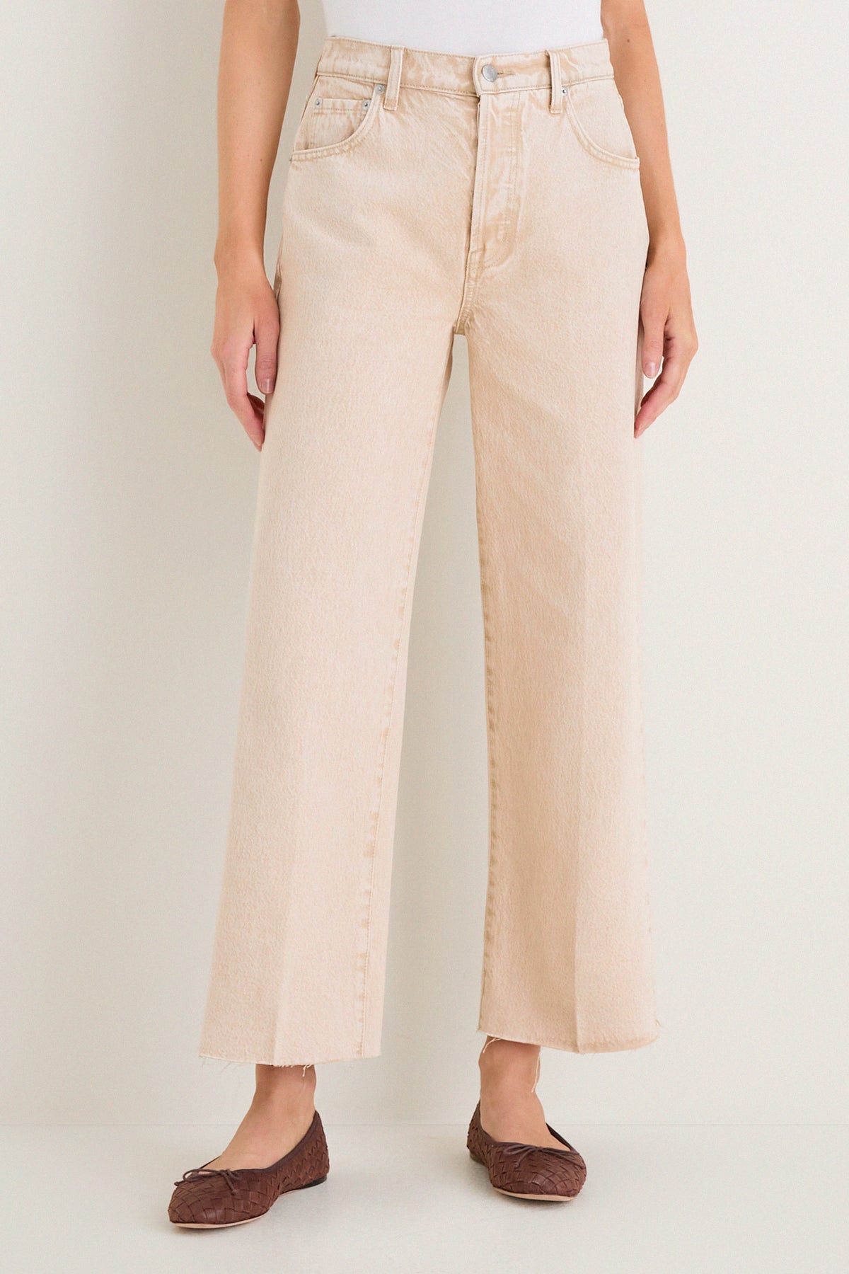 Hi Rise Dunes Dune High Rise Bowed Wide Leg Tate Crop | Pistola Denim