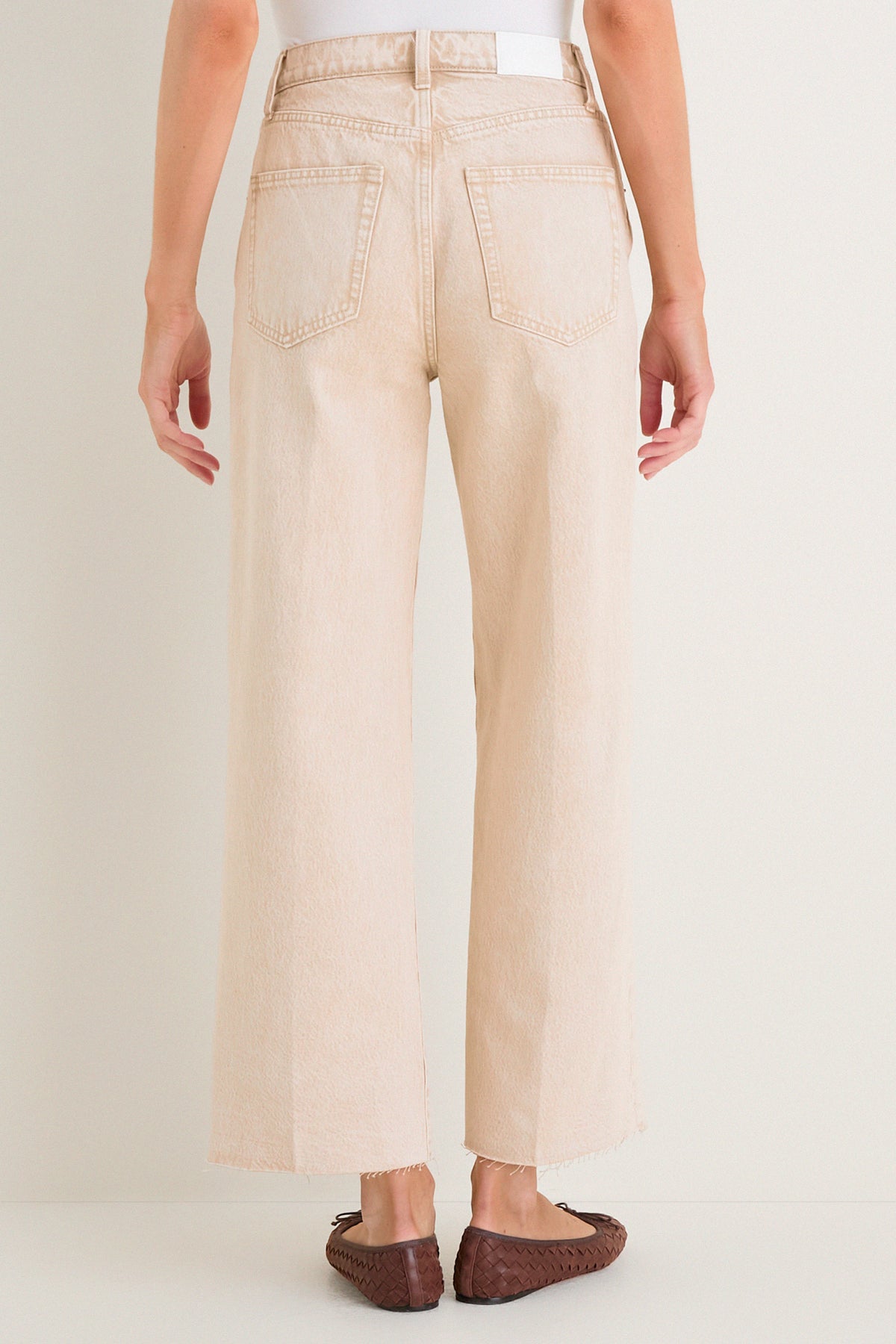 Hi Rise Dunes Dune High Rise Bowed Wide Leg Tate Crop | Pistola Denim