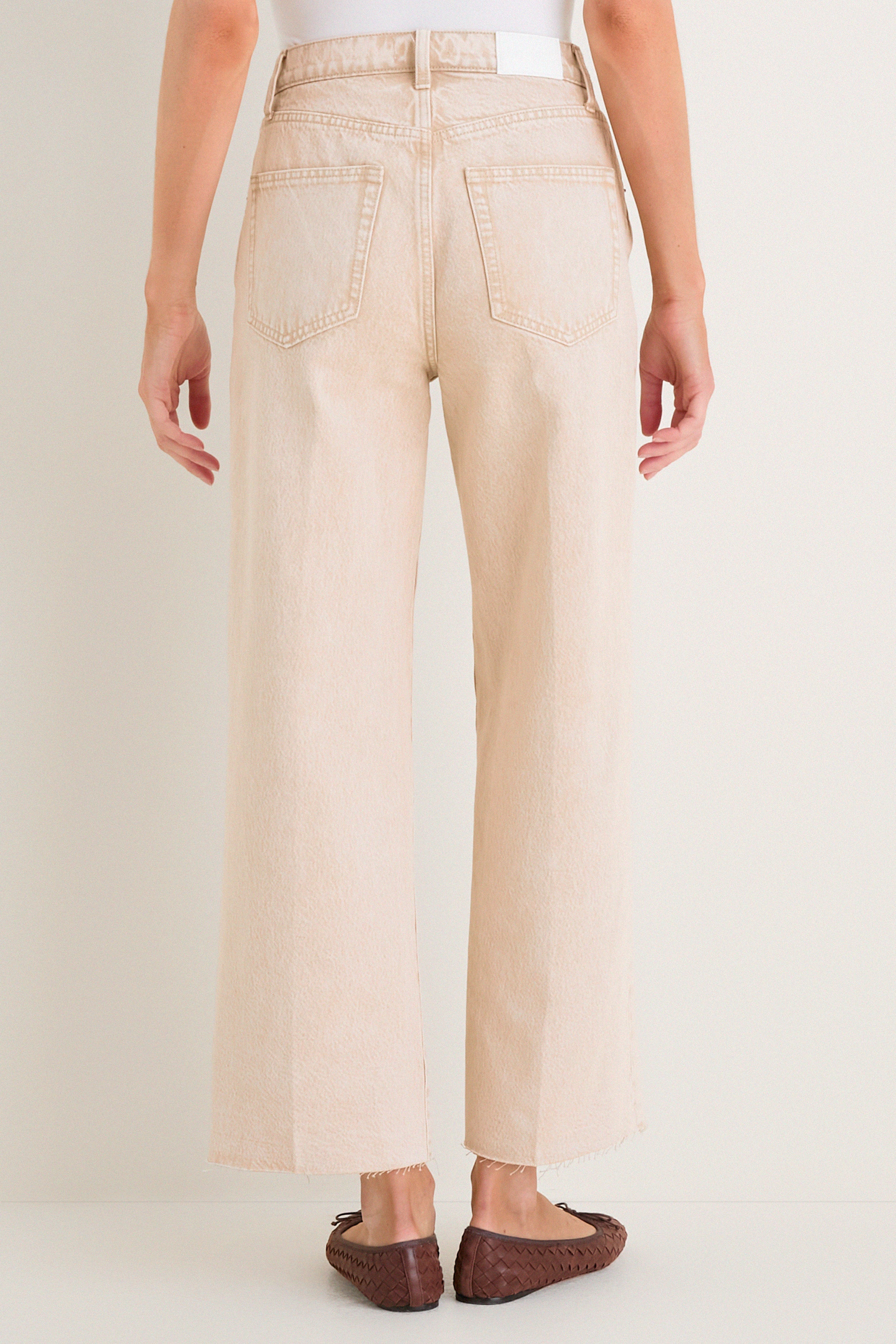 Dune High Rise Bowed Wide Leg Tate Crop