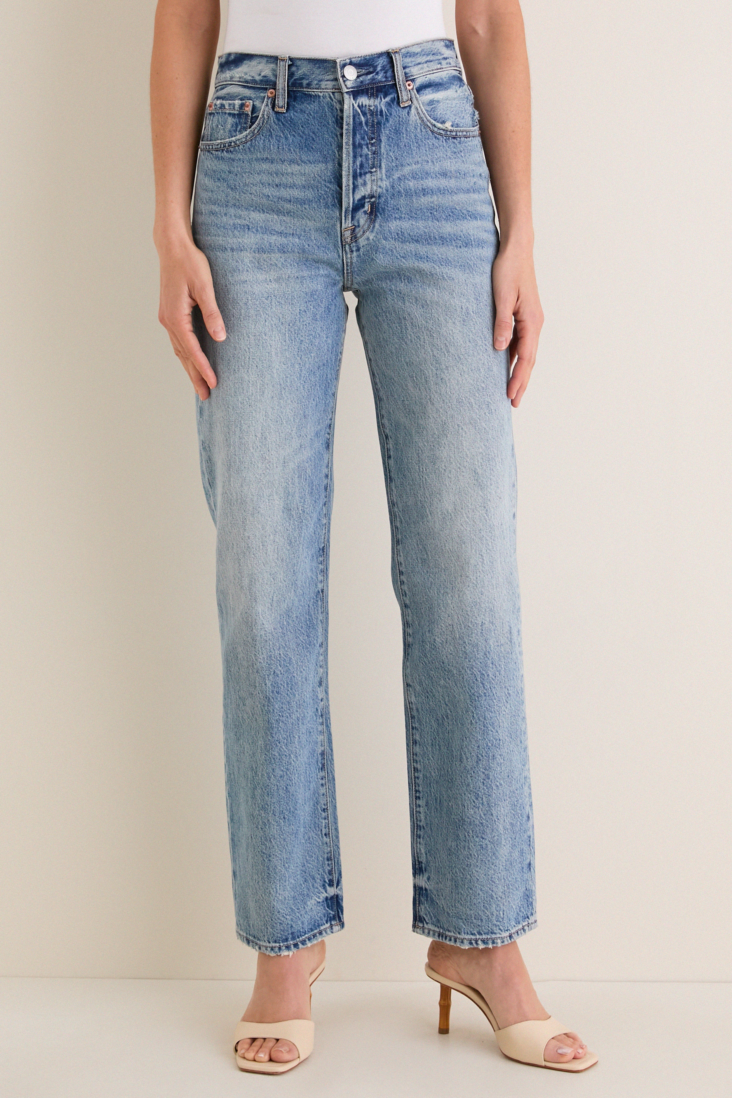 r*.様 highwaist vintagelike straight deni Serpentine Vintage Cassie Super High Rise Straight | Pistola Denim