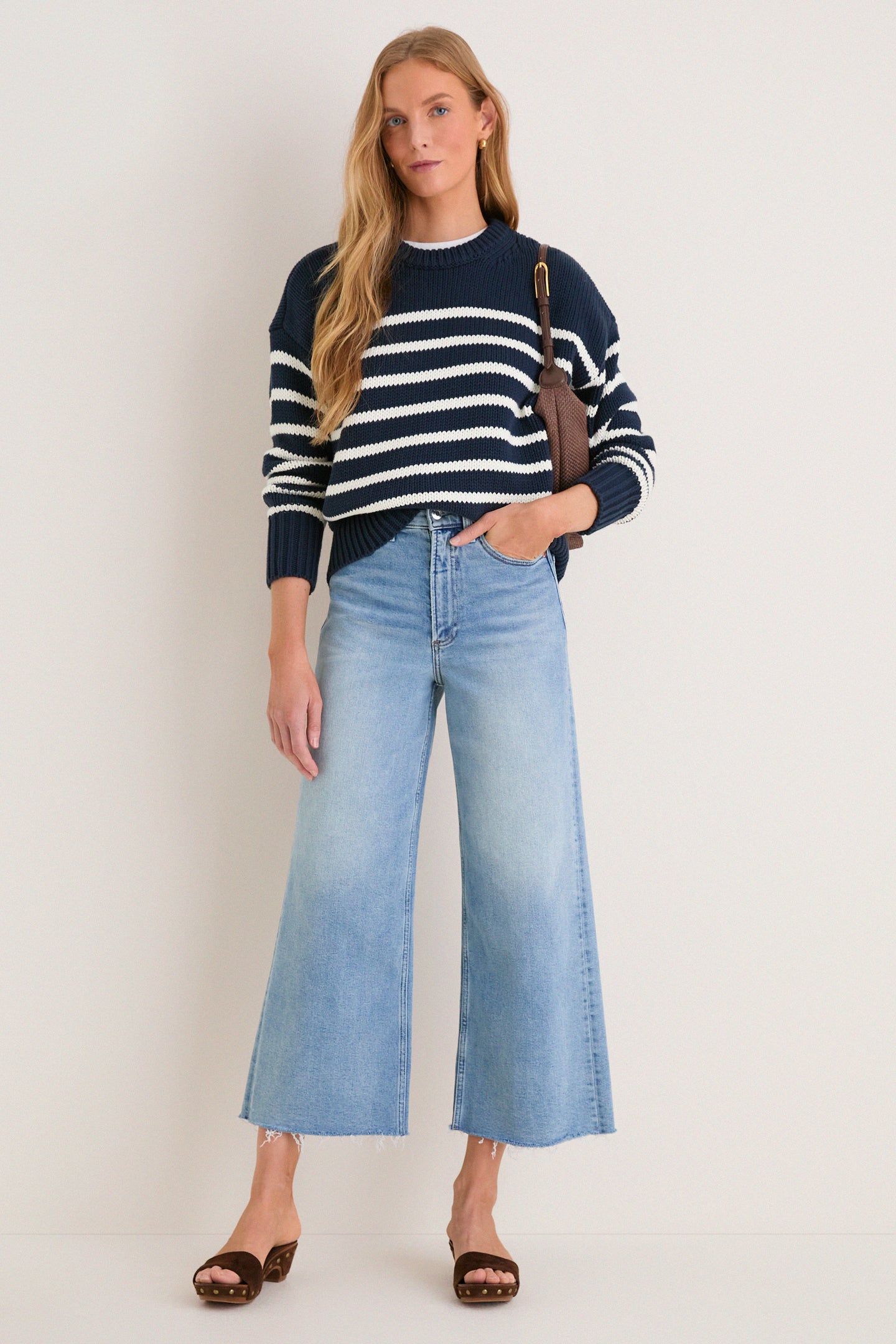 Bistro High Rise Ultra Wide Leg Lana Crop