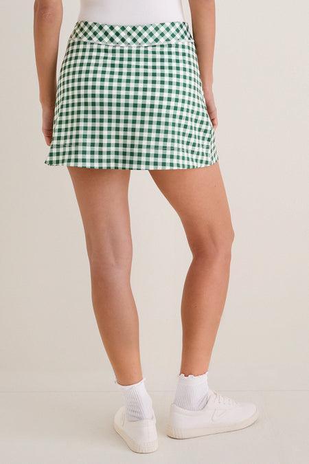 Eden Green Gingham 13 Inch Willis Tennis Skirt