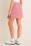 Clay Gingham 16 Inch Performance Seersucker Park Golf Skirt